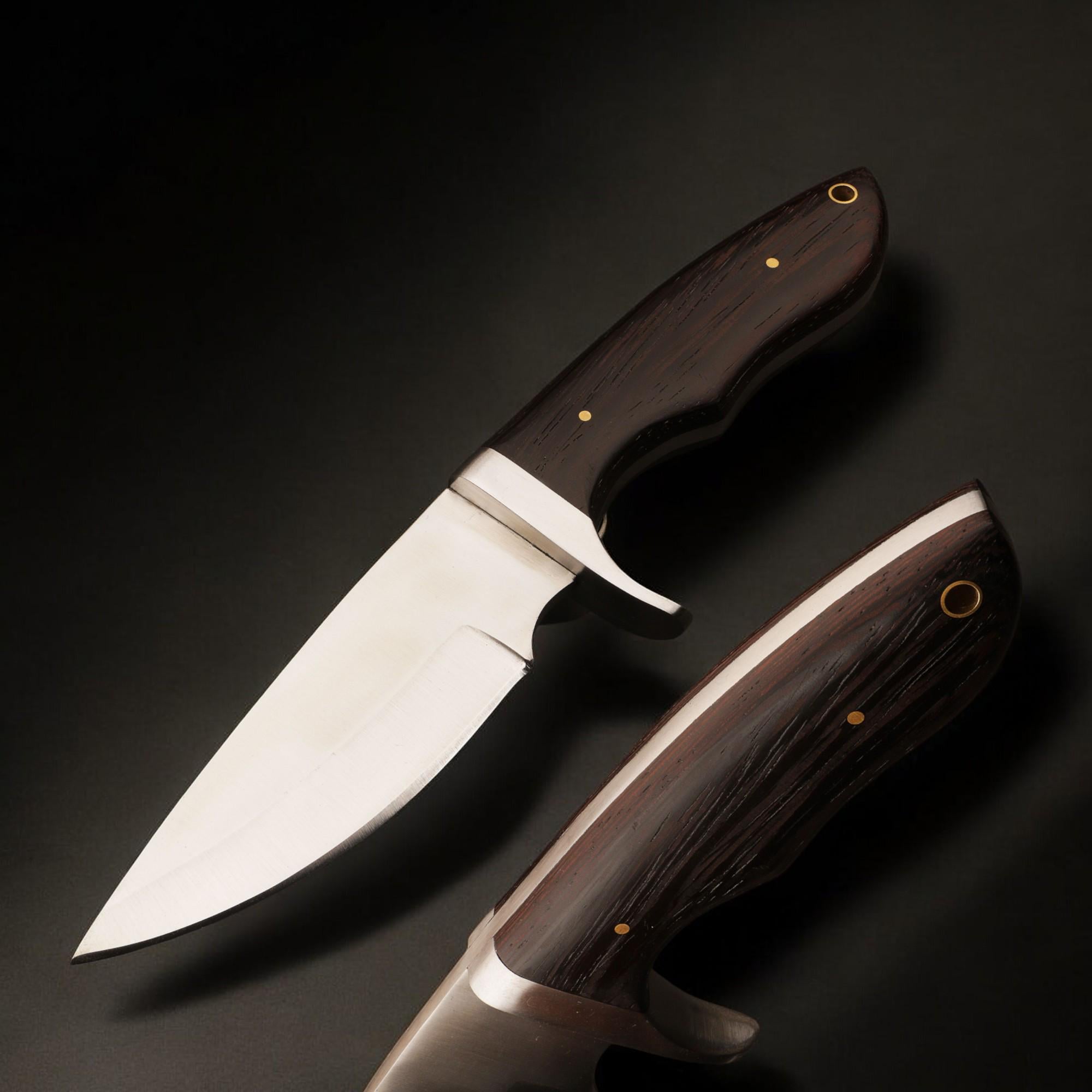 Handmade Hunting Knife 10"  Wenge Wood Handle Skinner EDC Chef GiftOutdoor Cutlery Camping Kitchen Knives Bushcraft Fishing Craft Cookware