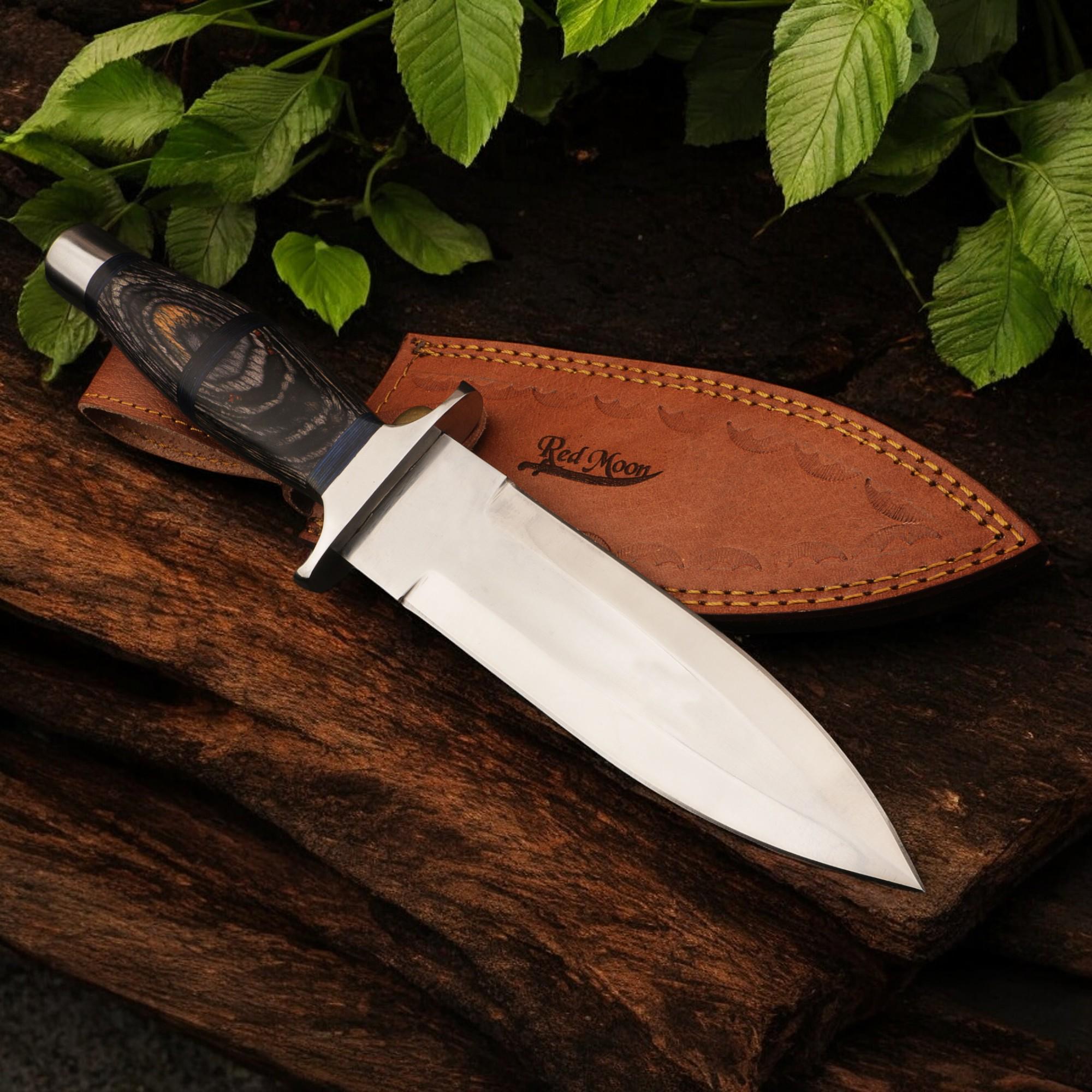 HandForged 13" Stainless Steel Dagger Knife Pakka Wood Handle Outdoor Survival Hunting Gift Bushcraft Fishing Craft Kitchen Knives Cutlery