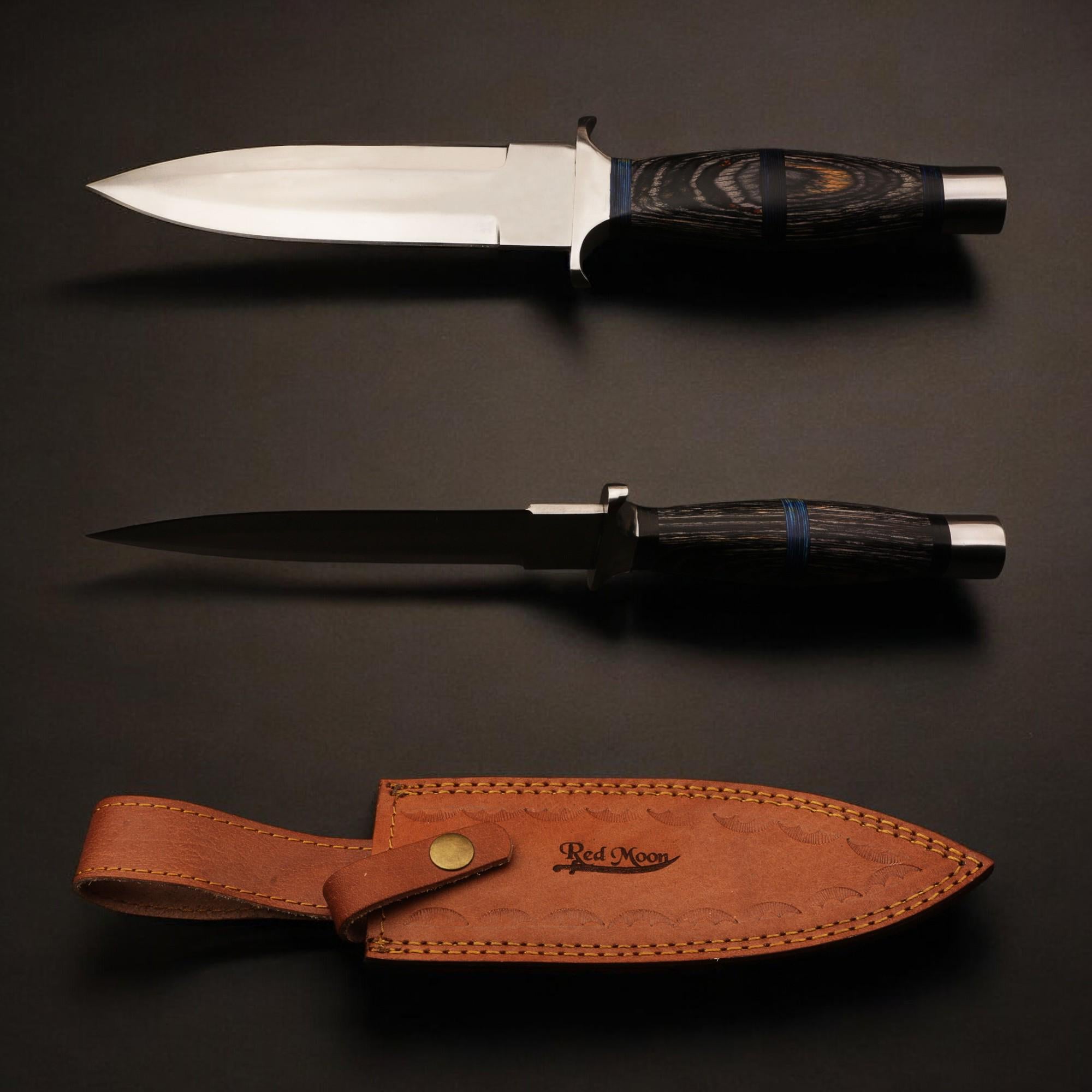 HandForged 13" Stainless Steel Dagger Knife Pakka Wood Handle Outdoor Survival Hunting Gift Bushcraft Fishing Craft Kitchen Knives Cutlery