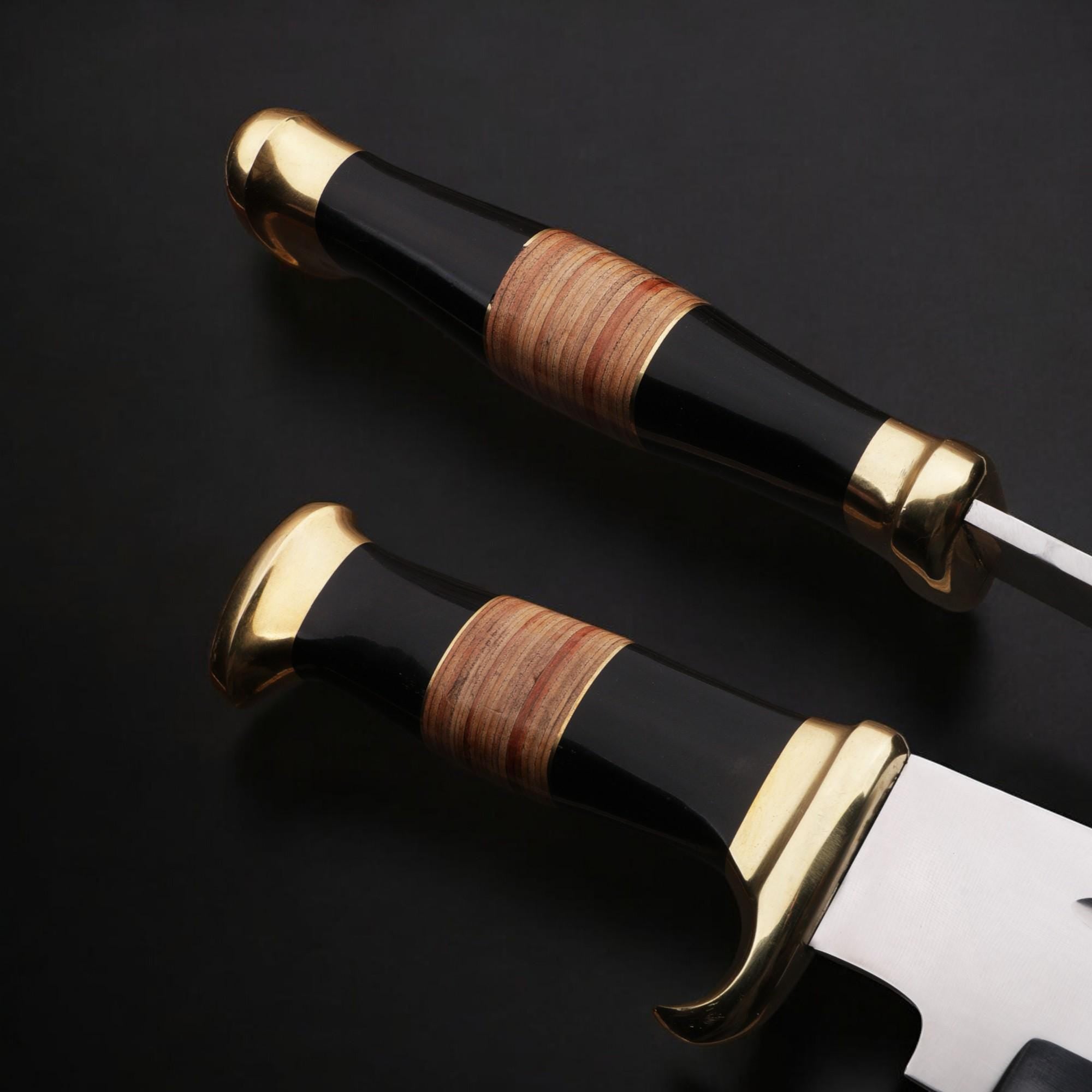 Crocodile Dundee Bowie Knife HandForged 18" Stainless Steel Blade Bull Horn Handle Hunting Camping Bushcraft Fishing Kitchen Knives Gift EDC