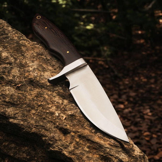 Handmade Hunting Knife 10"  Wenge Wood Handle Skinner EDC Chef GiftOutdoor Cutlery Camping Kitchen Knives Bushcraft Fishing Craft Cookware