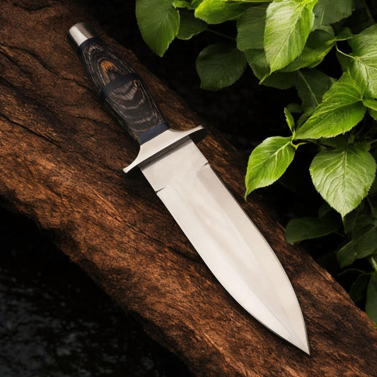 HandForged 13" Stainless Steel Dagger Knife Pakka Wood Handle Outdoor Survival Hunting Gift Bushcraft Fishing Craft Kitchen Knives Cutlery