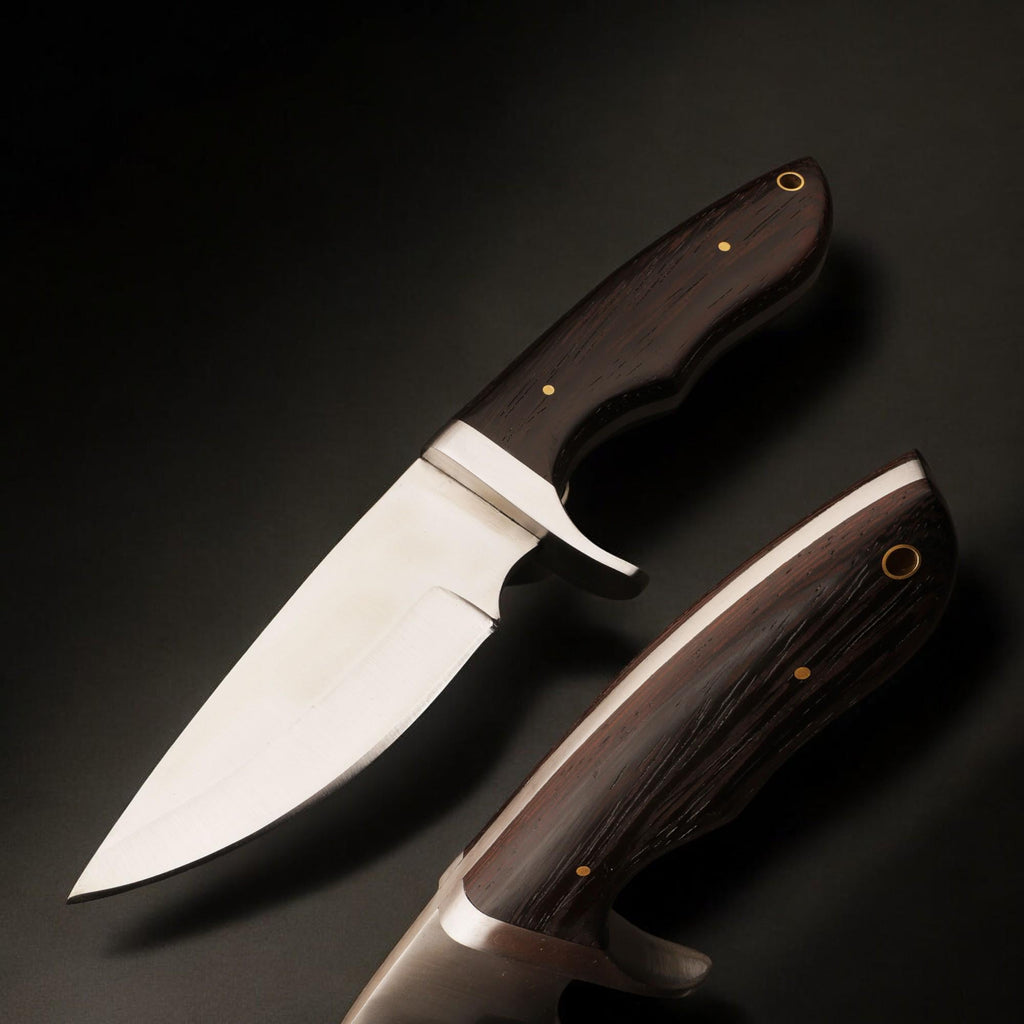 Handmade Hunting Knife 10"  Wenge Wood Handle Skinner EDC Chef GiftOutdoor Cutlery Camping Kitchen Knives Bushcraft Fishing Craft Cookware