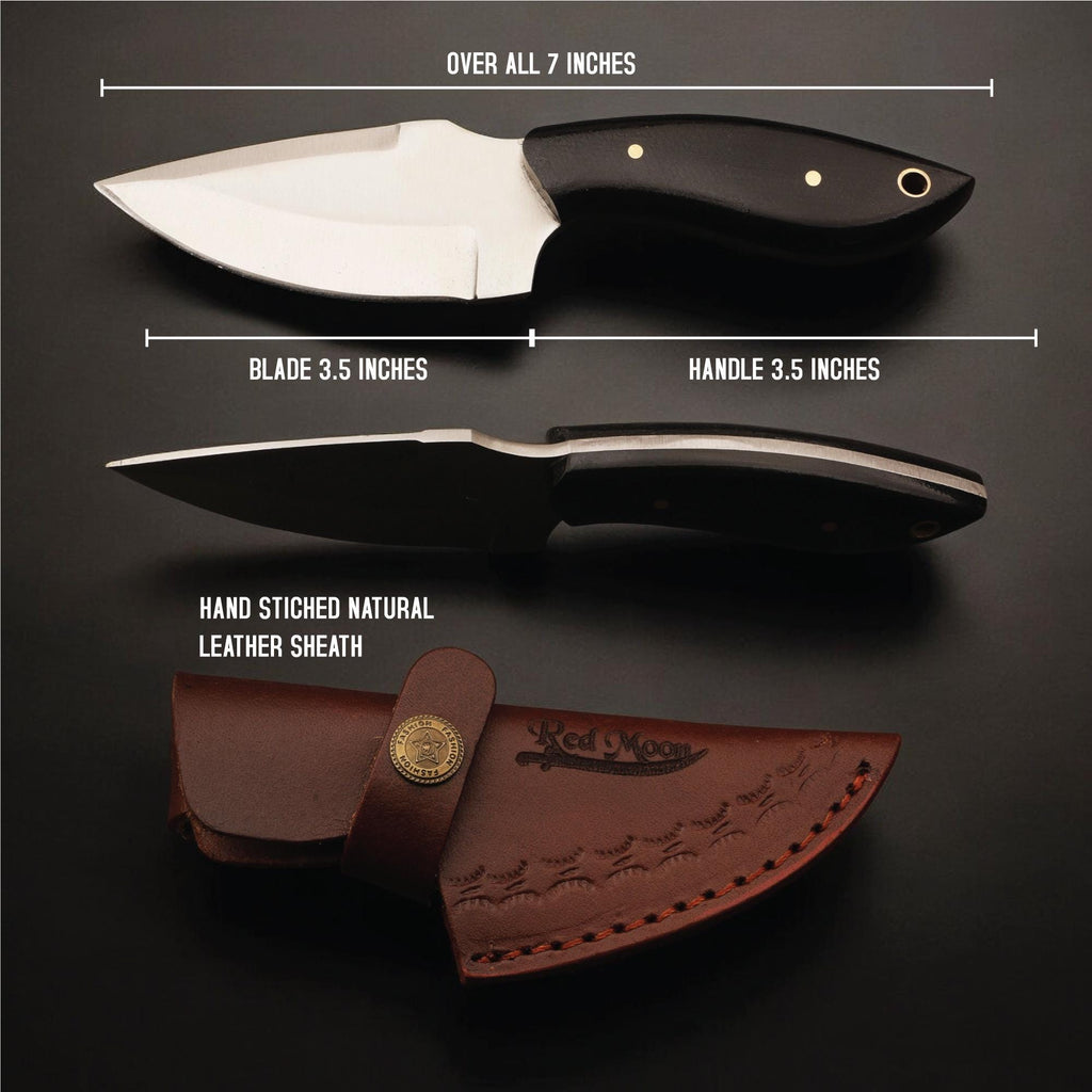 7" Handmade Skinner EDC Knife Stainless Steel Blade Micarta Handle Compact Outdoor Hunting Camping Fishing Kitchen Knives Cutlery Gift Craft