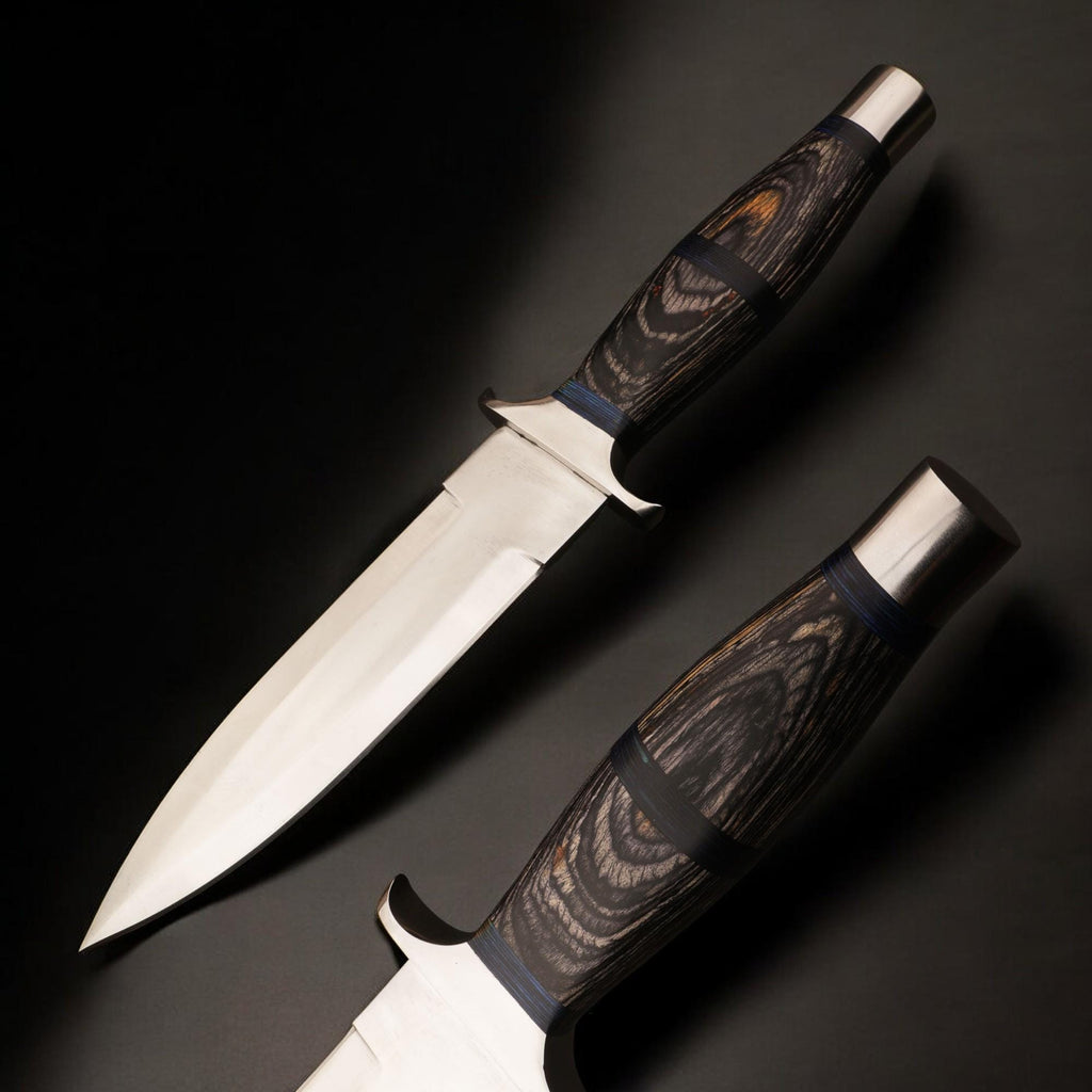 HandForged 13" Stainless Steel Dagger Knife Pakka Wood Handle Outdoor Survival Hunting Gift Bushcraft Fishing Craft Kitchen Knives Cutlery