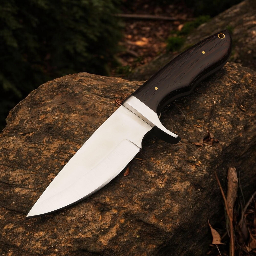 Handmade Hunting Knife 10"  Wenge Wood Handle Skinner EDC Chef GiftOutdoor Cutlery Camping Kitchen Knives Bushcraft Fishing Craft Cookware