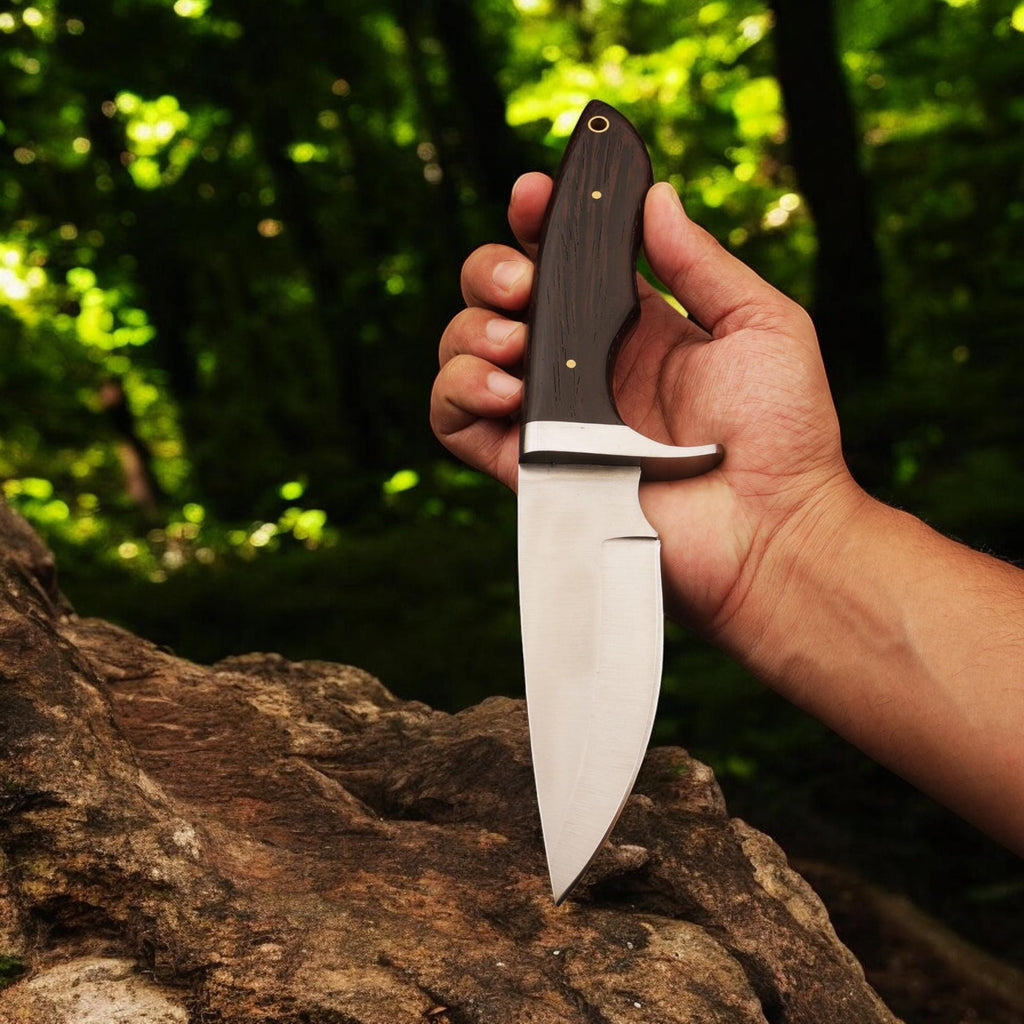 Handmade Hunting Knife 10"  Wenge Wood Handle Skinner EDC Chef GiftOutdoor Cutlery Camping Kitchen Knives Bushcraft Fishing Craft Cookware